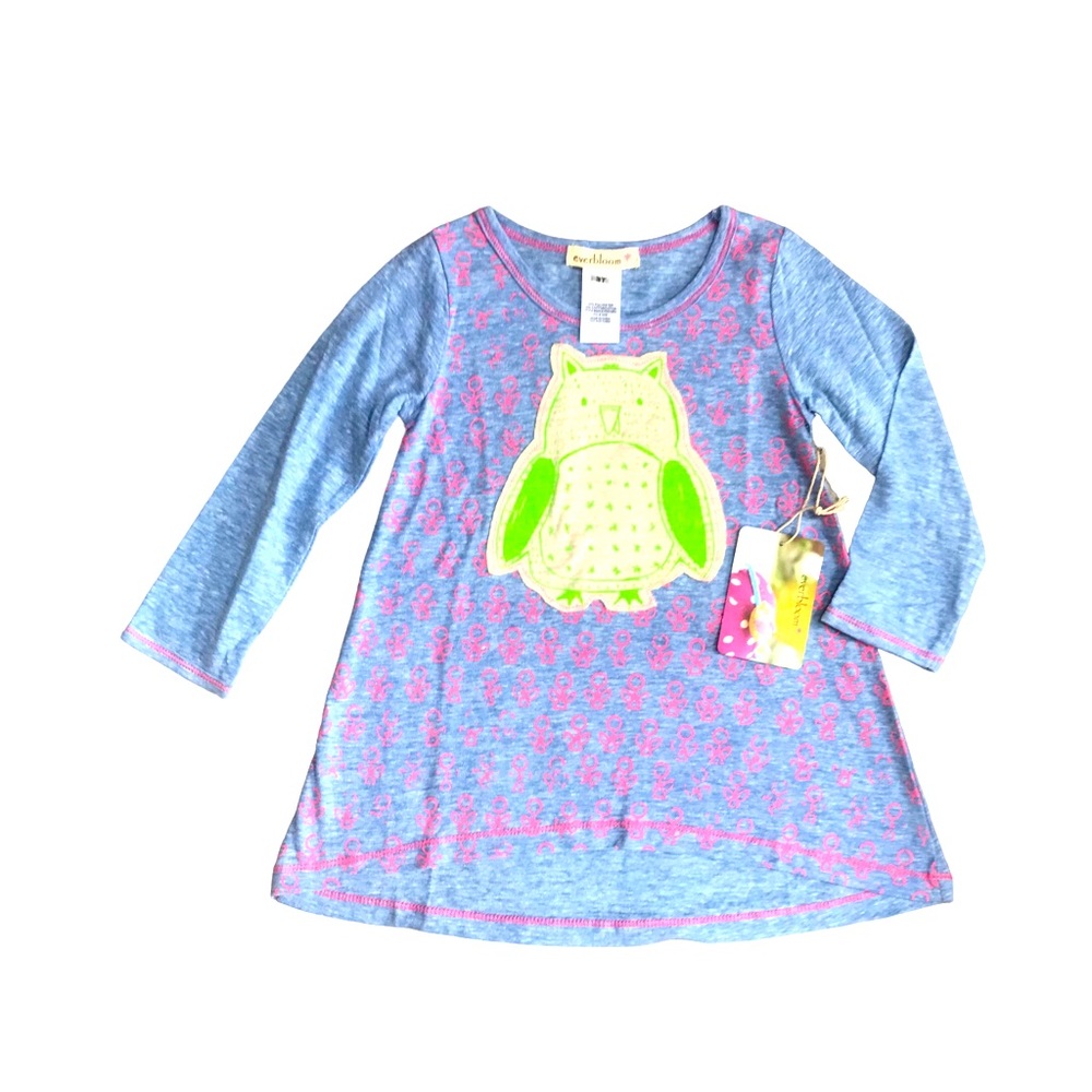 Everbloom Neon Owl Tunic Dress